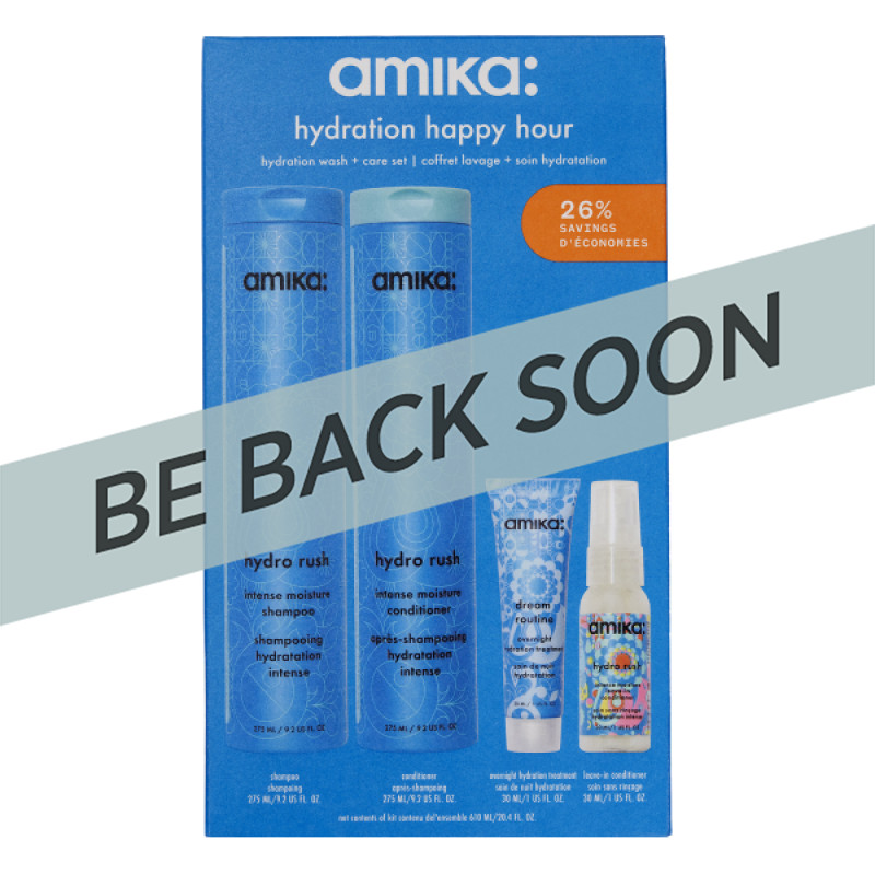 Amika Hydro Rush Happy Hour Hydration Wash + Care Set