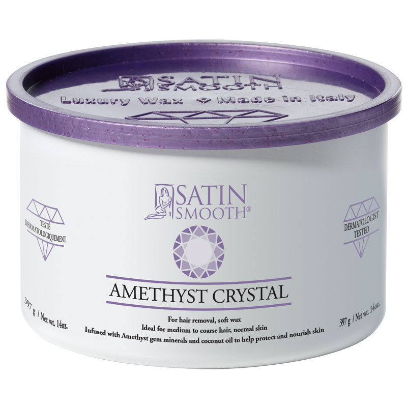 Satin Smooth SSW14AC Amethyst Crystal Soft Cream Wax 14oz