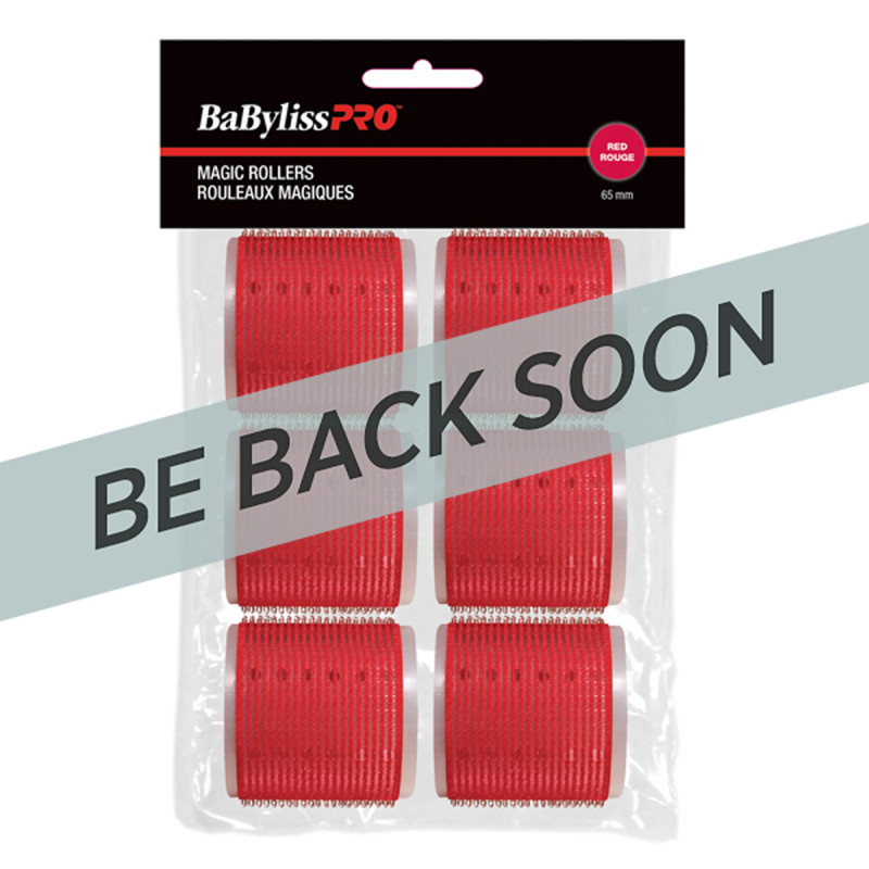 BabylissPro BESMAGIC6UCC Self-Gripping Magic Rollers Red (6)