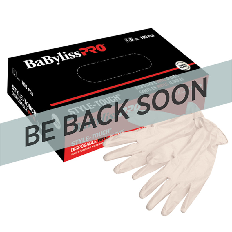 BabylissPro BESTOUCHMDUCC Clear Disposable Vinyl Gloves (Medium)