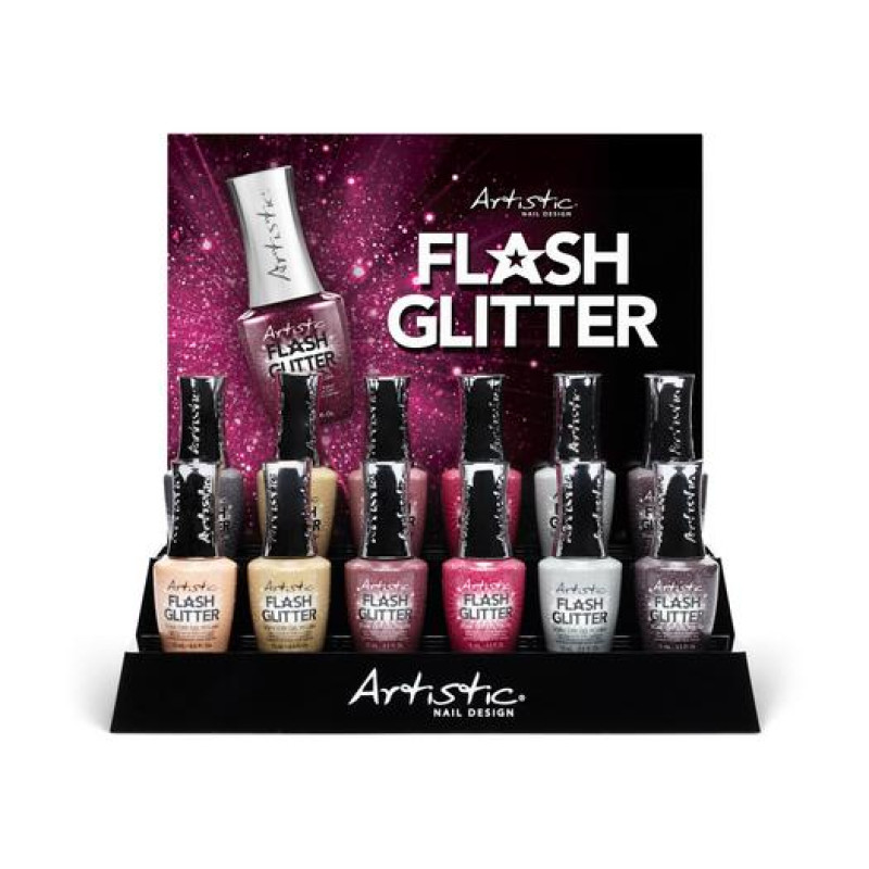Artistic Flash Glitter 12pc Display
