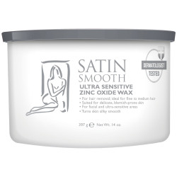 Satin Smooth SSW14ZOG Ultra Sensitive Zinc Oxide Cream Wax 14oz