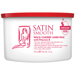 Satin Smooth SSW14CHG Wild Cherry Hard Wax with Vitamin E 14oz