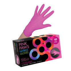 Framar GLV-PP-LRG Pink Paws Nitrile Gloves (Large)