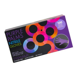 Framar GLV-PRP-MED Purple Palms Nitrile Gloves (Medium)