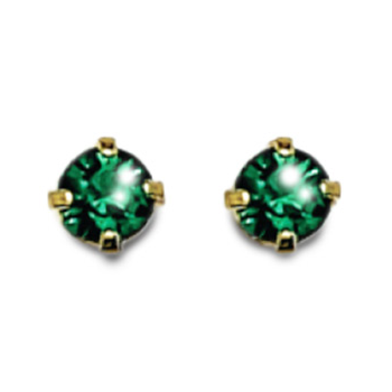Inverness 85C 24K GP 3mm Emerald Tiffany