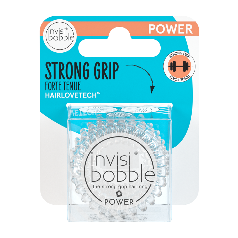Invisibobble POWER Crystal Clear 3pc