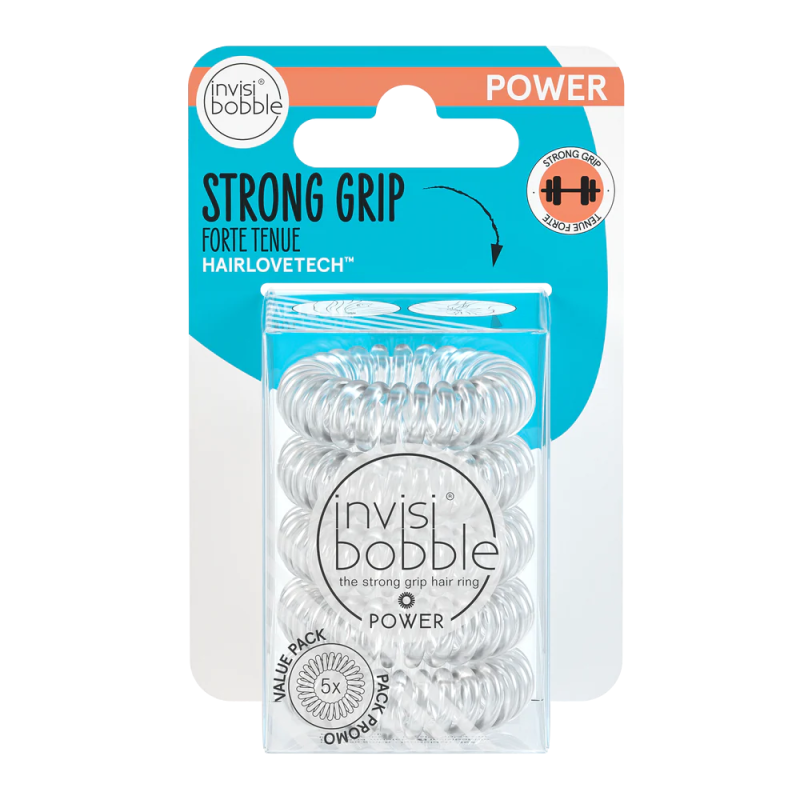 Invisibobble POWER Crystal Clear 5pc