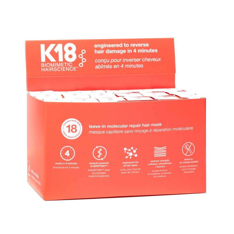 K18 Molecular Repair Mask 5ml 18pc Displ