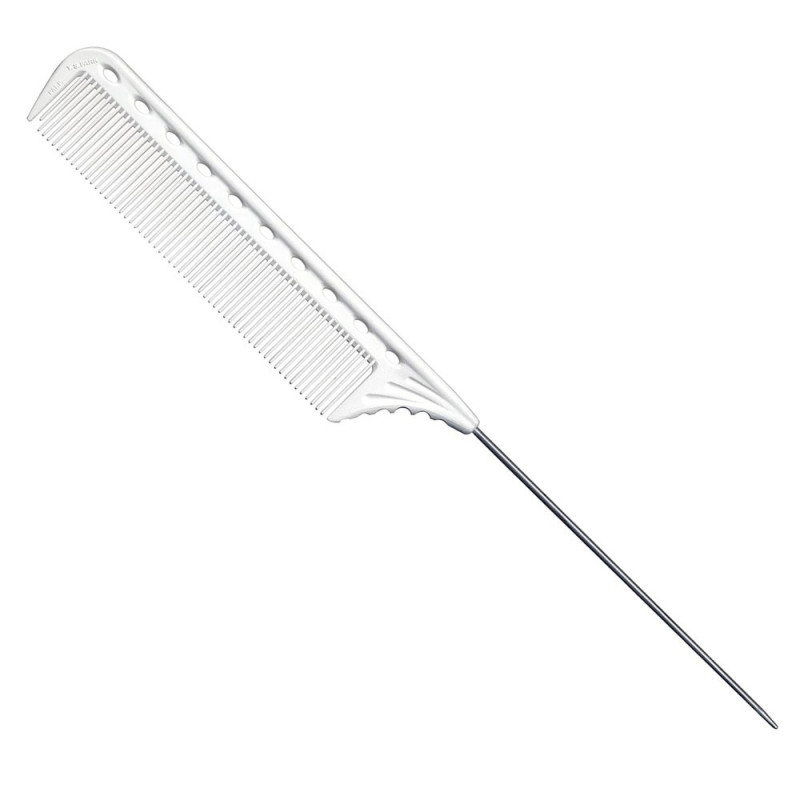 YS Park YS-102W Carbon Pin Tail Comb Whi