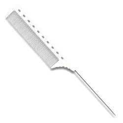 YS Park YS-122W Extra Long Tail Comb White