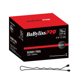 BabylissPro BESBPLONGBKUCC Long Crimped Bobby Pins (Black 1/2lb)