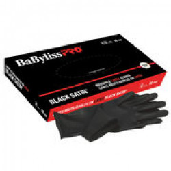 BabylissPro BES33710MDUCC Black Reusable Latex Gloves (Medium)